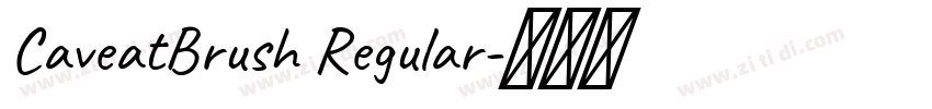 CaveatBrush Regular字体转换